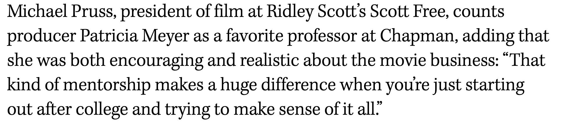 Patty's review from Michael Pruss when he was at Chapman University